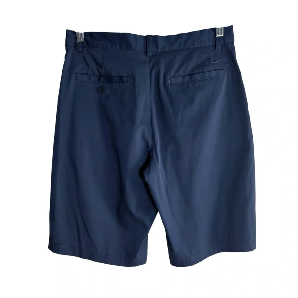 NIKE GOLF Men's Dri-Fit Flat Front Navy Blue Shorts Size 30 -- SUPER COMFORTABLE